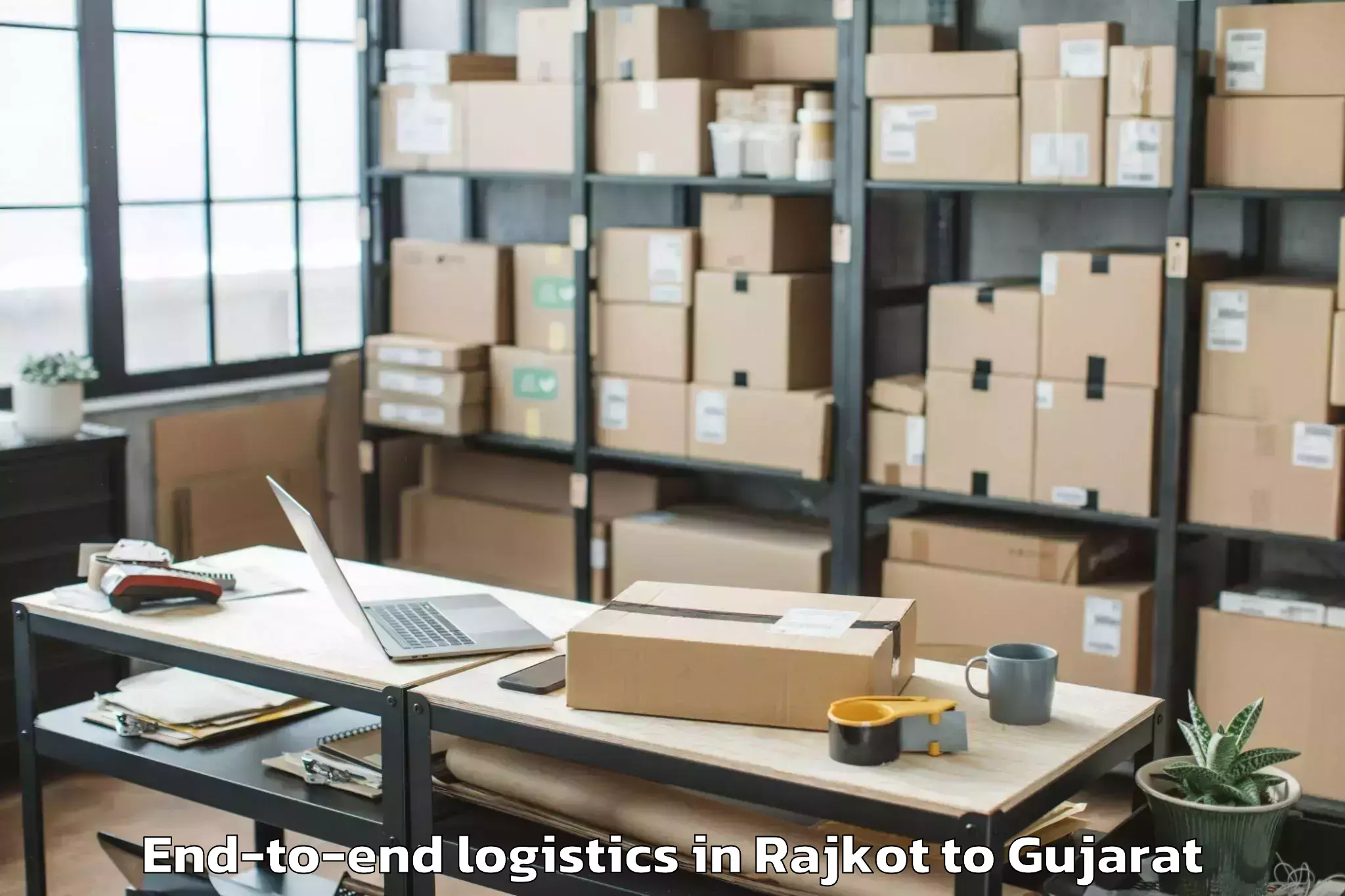 Professional Rajkot to Vansda End To End Logistics